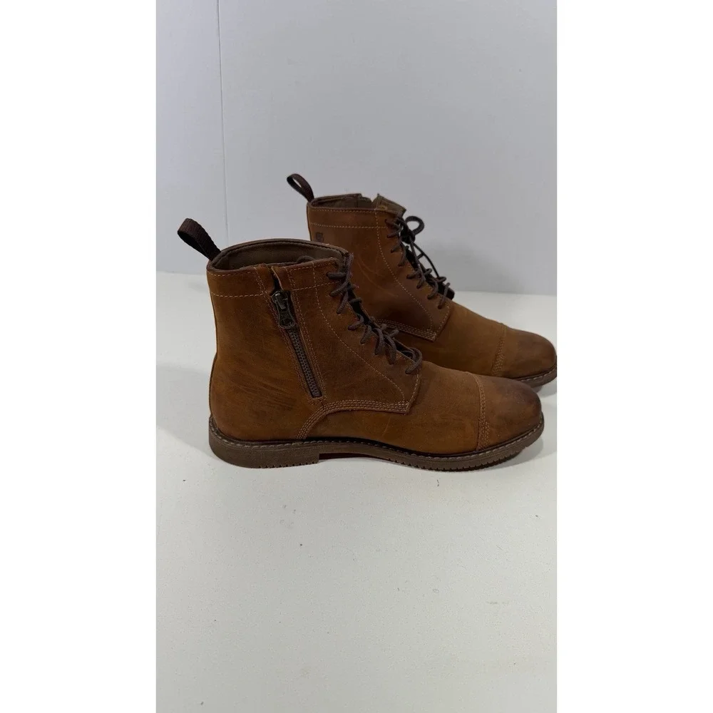 Timberland Boots Sz 8.5 A13J9 Mens Brown Leather Boots Rubber Sole